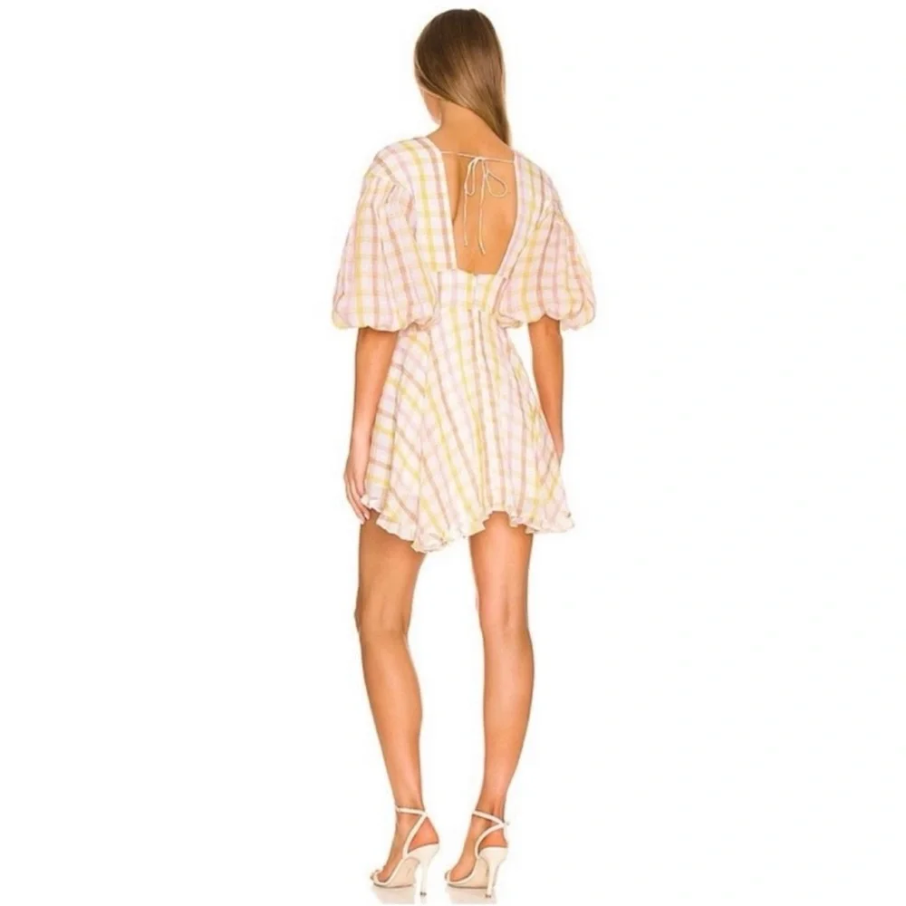 For Love & Lemons Rue Puff Sleeve Mini Dress - Picture 4 of 12